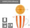 Summer Stripes Lot de 6 tasses à café Tasses à thé rayures Voir les images du produit 6