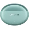 A close-up, top-down view of a green OnePlus Nord Buds 3 Pro charging case with a speckled pattern and the OnePlus logo. Produktbild-Vorschau