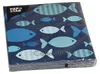 Servietten, 3-lagig 1/4-Falz 33 cm x 33 cm "Blue Fish" Produktbild-Vorschau 2