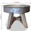 Möbel Couchtisch Massiv-Altholz 60 x 45 cm Silber - Produktbild-Vorschau 8