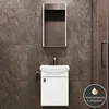 Planetmöbel Badmöbel-Set mit Spiegelschrank 45cm Weiß Produktbild-Vorschau 3
