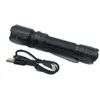 A black flashlight and a USB charging cable are shown on a white background. Produktbild-Vorschau