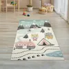 Kinderzimmer Teppich - Bären auf dem Campingplatz - creme Produktbild-Vorschau 1