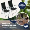 CASARIA® Gartenstühle 2er Set Hochlehner Klappbar 8-Fach Produktbild-Vorschau 6