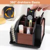Drehbarer Schreibtisch Organizer aus Holz,6 Fach Produktbild-Vorschau 4