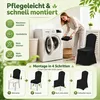 10er Set Stuhlhussen Schwarz, elastische Stretch Produktbild-Vorschau 6
