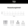 TOJ Living Wandgarderobe Weiß 75 cm – Edelstahl Produktbild-Vorschau 4