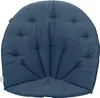 A blue tufted seat cushion. Produktbild-Vorschau