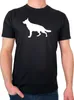 Huuraa Herren T-Shirt Deutscher Schäferhund Silhouette XXL Produktbild-Vorschau 1