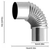 Komín v oblúku - 90° - komínové potrubie - priemer 6 cm - Náhľad obrázku produktu 2