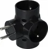 VIRONE | Steckdosenverteiler R-31 - Schwarz - 3-fach mit Produktbild-Vorschau 1