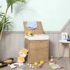Songmics Wäschekorb Rattan 90L faltbar Natural Produktbild-Vorschau 13