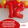 Folienballon 100cm Zahl 3 matt rot Produktbild-Vorschau 6