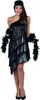 20er Charleston Flapper Fransenkleid schwarz Karneval Damen Produktbild-Vorschau 1