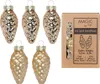 Christbaumschmuck Zapfen 4,5cm Glas 12 Stück - Brokatgold Produktbild-Vorschau 1