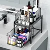 2 Etagen Metall Spülschrank Organizer,Unter Waschbecken Produktbild-Vorschau 3