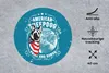 MuchoWow® Mauspad Mousepad Jahrgang - Hund - Amerika 40x40 Produktbild-Vorschau 2