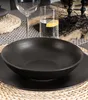 Speiseteller - Ø 27 cm - Schwarz matt - Steingut - 8er Set Produktbild-Vorschau 2