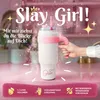 Paris Hilton  weiß-pinke Edelstahl Trinkflasche mit Produktbild-Vorschau 2