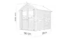 WOODTEX Naturbelassen 180 x 238 cm Gartenhaus Sylta 3, 14 Produktbild-Vorschau 12