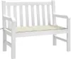 vidaXL Polštář na zahradní lavici krémový 100x50x4 cm Náhled obrázku produktu 3