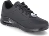 A black Skechers sneaker is shown from a side angle against a white background. Voir les images du produit