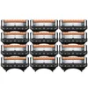 A product shot of multiple razor blade refills arranged in a grid. Produktbild-Vorschau
