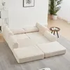 Modulares Cord-Schlafsofa 2-in-1, Corduroy Sofa mit Hocker Produktbild-Vorschau 9