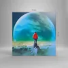 Bild auf Leinwand - Leinwandbild - Mann Planet - 70x70cm - Produktbild-Vorschau 3