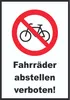 Fahrräder abstellen verboten Schild keine Räder Produktbild-Vorschau 1