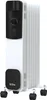 A white oil radiator with a black control panel and wheels, shown against a white background. Náhled obrázku produktu