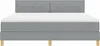 vidaXL Boxspringbett mit Kissen Hellgrau 180 x 200 cm Stoff Produktbild-Vorschau 7