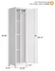 Armadio metallico per scope bianco 165 cm con ripiani e Anteprima dell’immagine prodotto 4