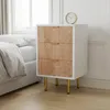 ProximaX Nachttisch 2er Set, Weiß & Naturholz, 3 Produktbild-Vorschau 3