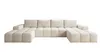 Moebelfest Sienna Ecksofa U-Form Couch Creme Webstoff Produktbild-Vorschau 5