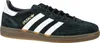 A studio shot of a black Adidas sneaker with white stripes and a gum sole. Podgląd zdjęcia produktu