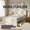 Homestyle4u Polsterbett 90x200 Beige Einzelbett Bettgestell Produktbild-Vorschau 2
