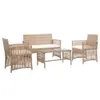 vidaXL 4-tlg. Garten-Lounge-Set mit Auflage Poly Rattan Produktbild-Vorschau 8