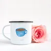Mr. & Mrs. Panda Emaille Tasse Kaffee Tasse - Weiß - Produktbild-Vorschau 2