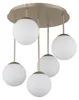 Lampada a soffitto HARMON, metallo, color champagne, vetro, Anteprima dell’immagine prodotto 2