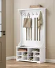 An entryway hall tree with shoe storage. Náhled obrázku produktu