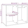 vidaXL Półka na toaletkę szara Sonoma 80x40x65 cm materiał Podgląd zdjęcia produktu 7