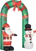 HOMCOM Weihnachtsdeko 2,45 m Torbogen mit Weihnachtsmann Produktbild-Vorschau 1