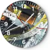 Wanduhr - Rund - Glasuhr - Abstraktion Graffiti Bunt - Produktbild-Vorschau 1