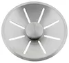 A top-down view of a stainless steel sink strainer. Produktbild-Vorschau