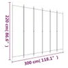 A line drawing of a screen or divider with dimensions indicated. Náhled obrázku produktu
