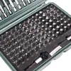 A close-up view of a bit set in a green case, with many different bits organized in foam. Produktbild-Vorschau