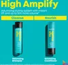Two bottles of Matrix High Amplify hair products are displayed against a teal background, with marketing text above. Produktbild-Vorschau