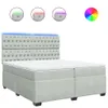 Boxspringbett mit Matratze Hellgrau 200x200 cm Samt Produktbild-Vorschau 1