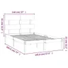 Massivholzbett Schwarz 140x190 cm , Klassische Betten Produktbild-Vorschau 5